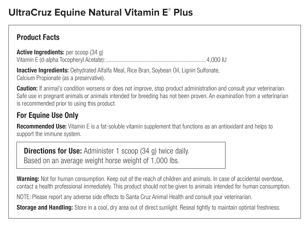 Equine Natural Vitamin E Plus, 2 lb