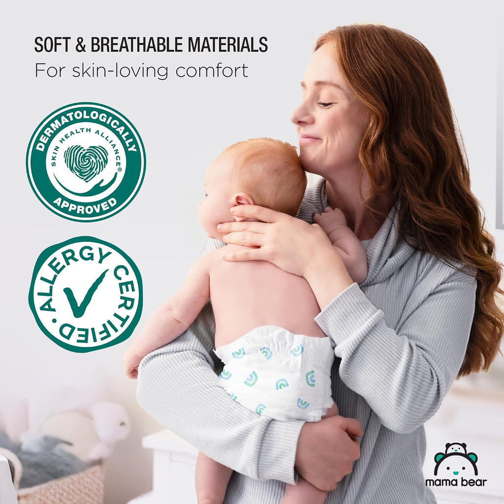 Amazon Brand - Mama Bear Gentle Touch Baby Diapers, Size 6, 27 Count, Disposable, Leak Protection, Stretchy