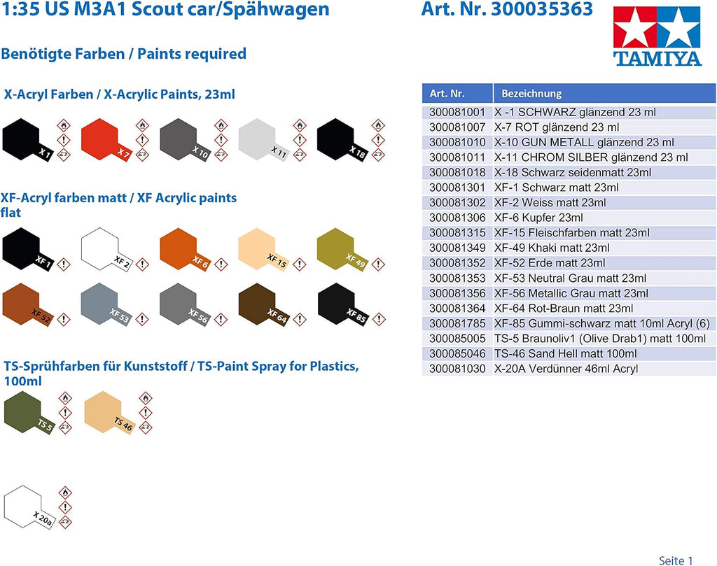 35363 1/35 M3A1 Scout Car Plastic Model Kit