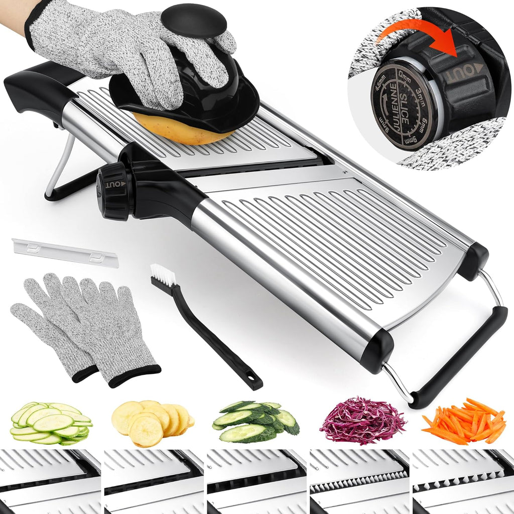 Mandoline Slicer for Kitchen, Adjustable Mandoline Food Slicer