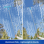 Window Squeegee Extension Pole, 4 Pieces Aluminum Pole, 54.3 inch