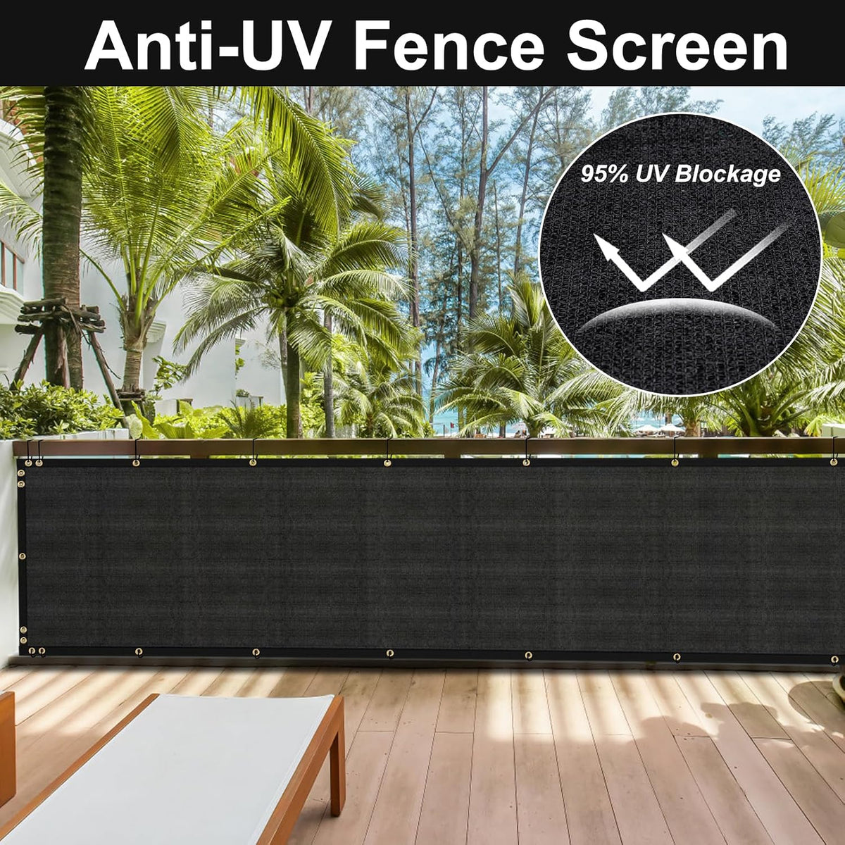 3x50ft Fence Privacy Screen Heavy Duty 150GSM Mesh Shade Cover