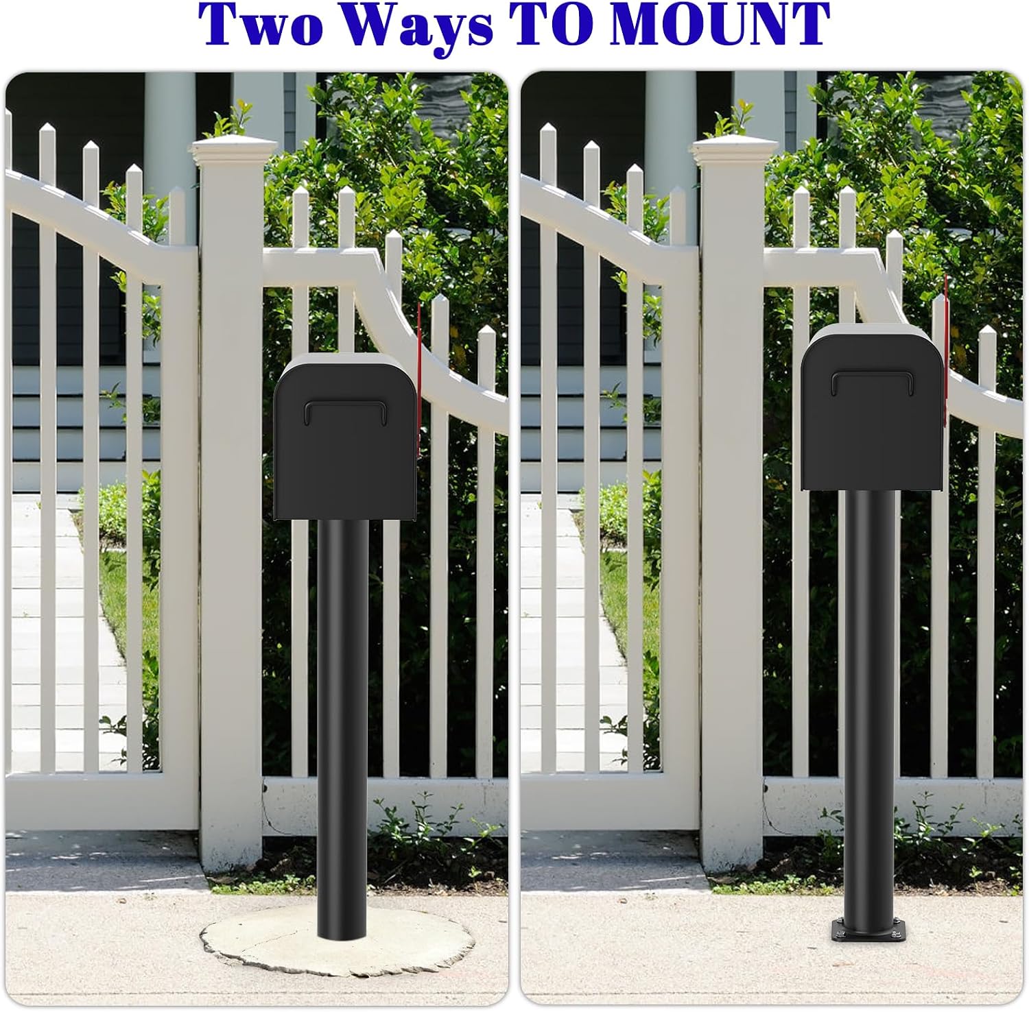 43" Tall Mailbox Post with Mounting Bracket for Outdoor Mailboxes | Mounting Post for Use with Mailbox Bracket,Heavy