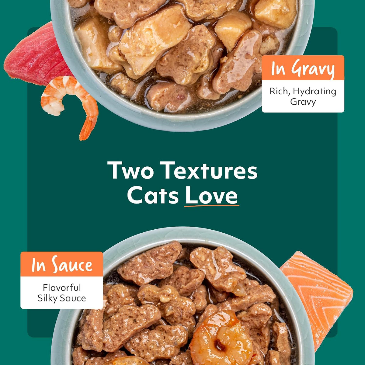 Wet Cat Food Variety Pack in Gravy, Grain Free Tender Morsels, 3oz, 12 Pchs