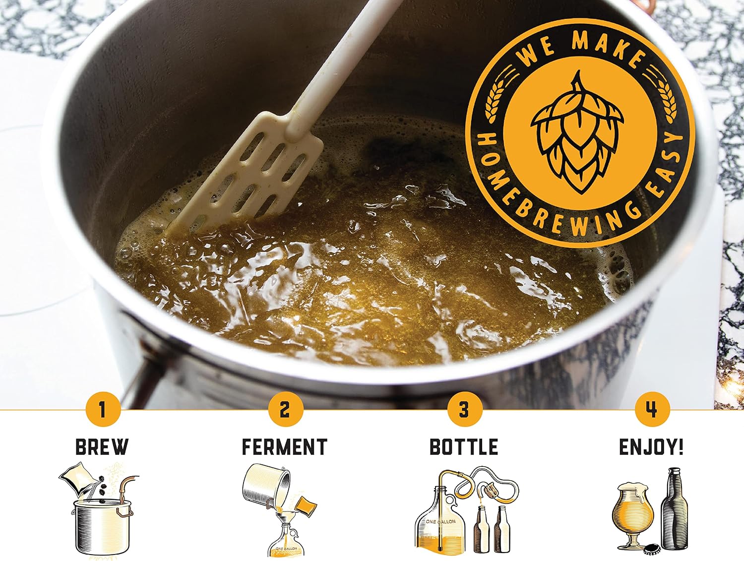 American Pale Ale - Beer Making Kit - Make Your Own Craft Beer - Complete Equipment and Supplies - Starter Home