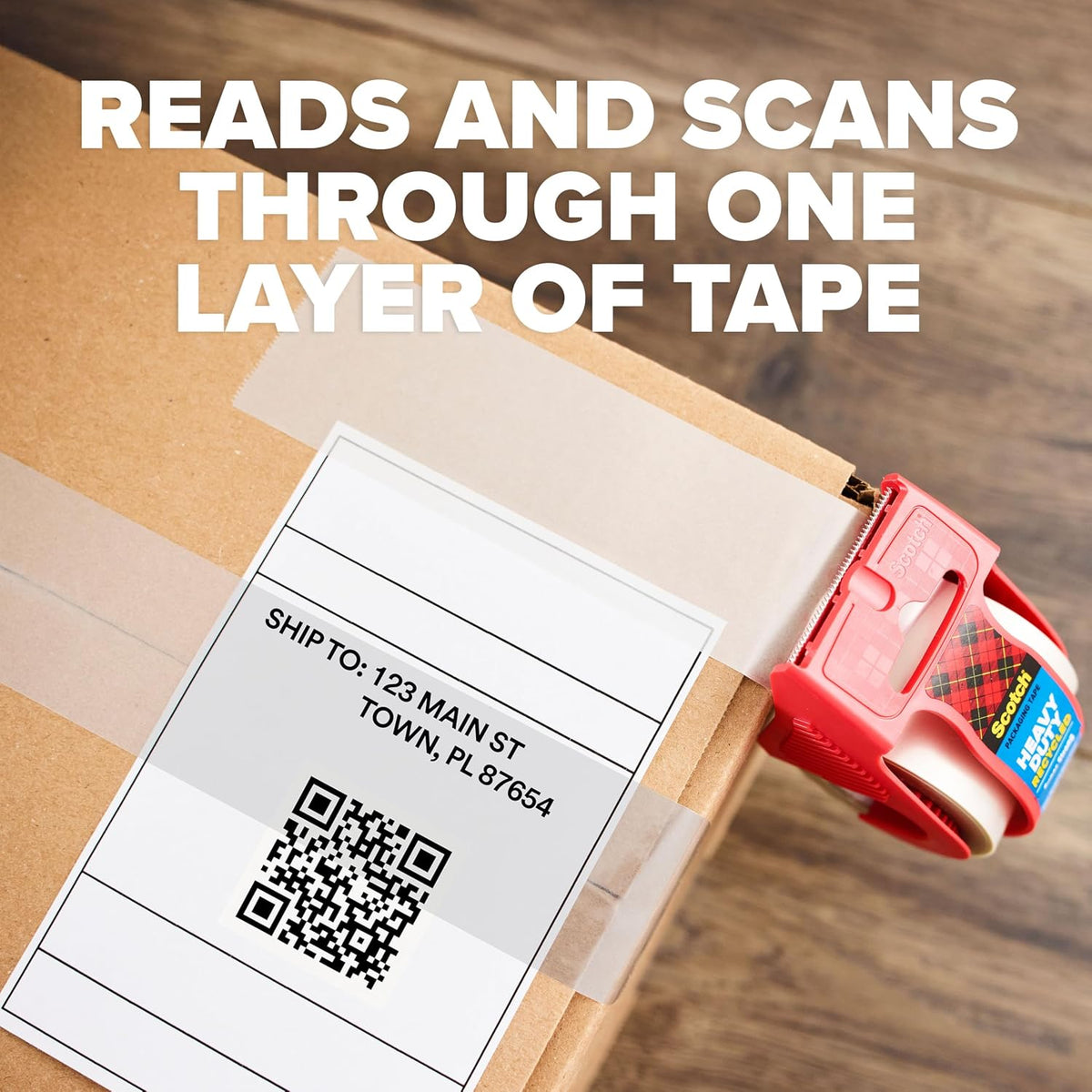 Heavy Duty Recycled Packing Tape, 1.88 in x 54.6 yd, 6 Rolls
