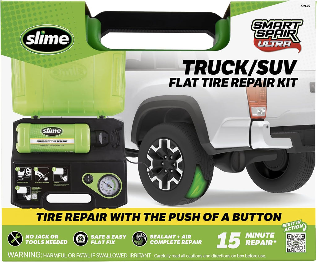 50159 Flat Tire Repair Kit, Smart Spair Ultra, All-in-one Solution, Repairs and Inflates, Truck/SUV, 15 Min Fix