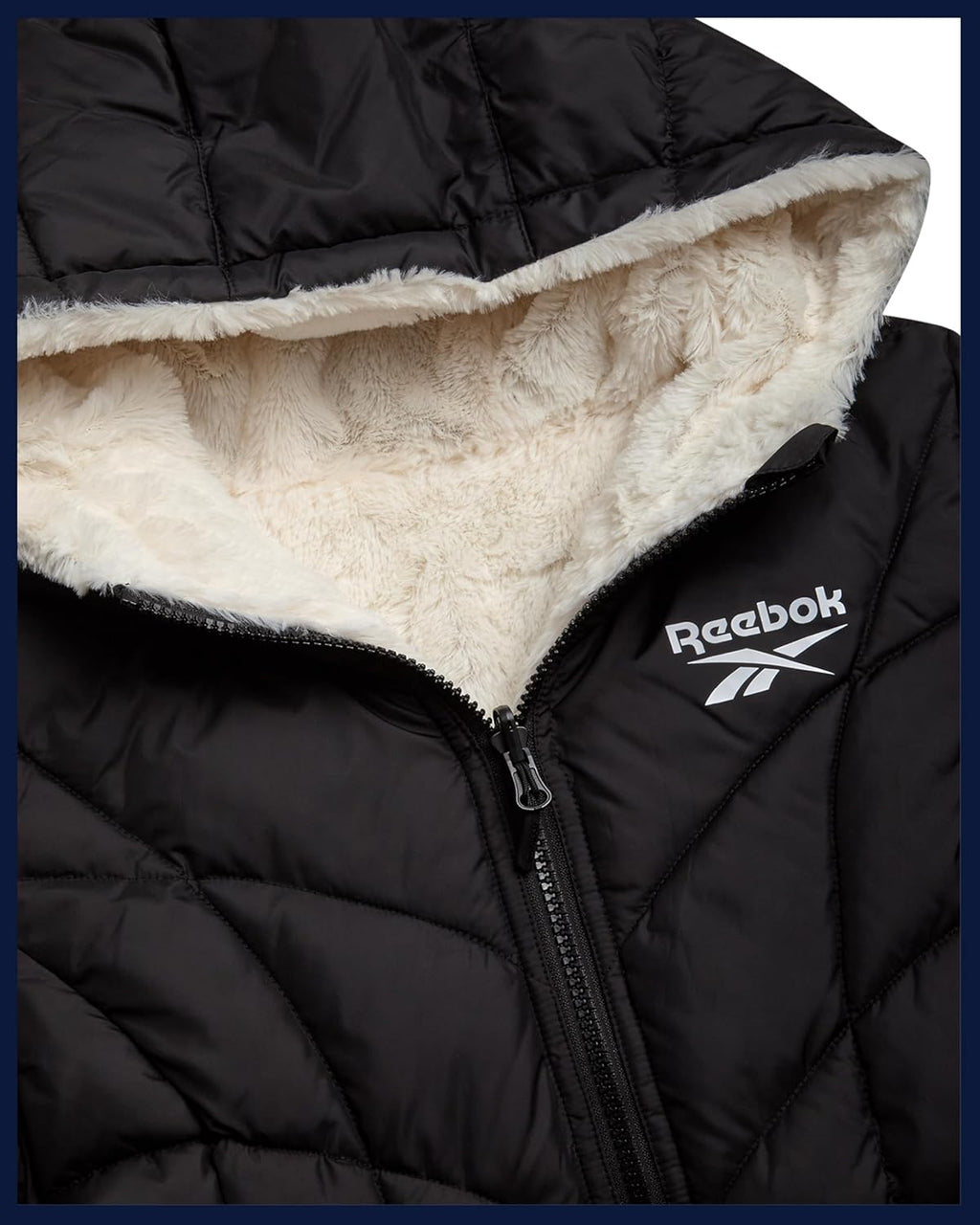 Girls Reversible Puffer Jacket, Fur Lined, Wind & Water Resistant | Two Stylish Looks in One, Soft Faux Interior for