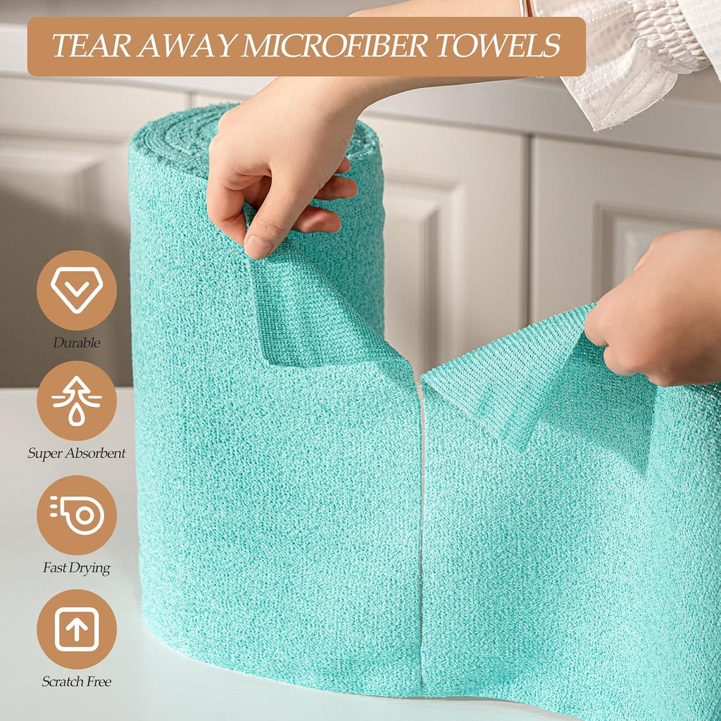 Reusable Paper Towels, 75-Pack,12" x 12"Kitchen and Dish Cleaning(Blue)
