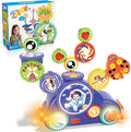 STEM Gear Building Toy for Kids Age 3+,13Pcs Creative Learning Building Blocks Set,2 Modes with Light &