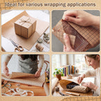 36'' x 30 ft Brown Kraft Wrapping Paper Roll with 1'' Grid