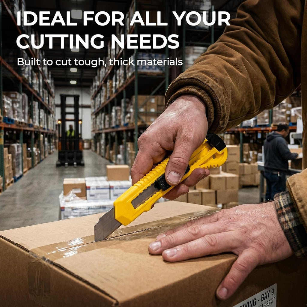 15 Pack Utility Knives with 30 PCS Extra Blades, Plastic Box Cutters