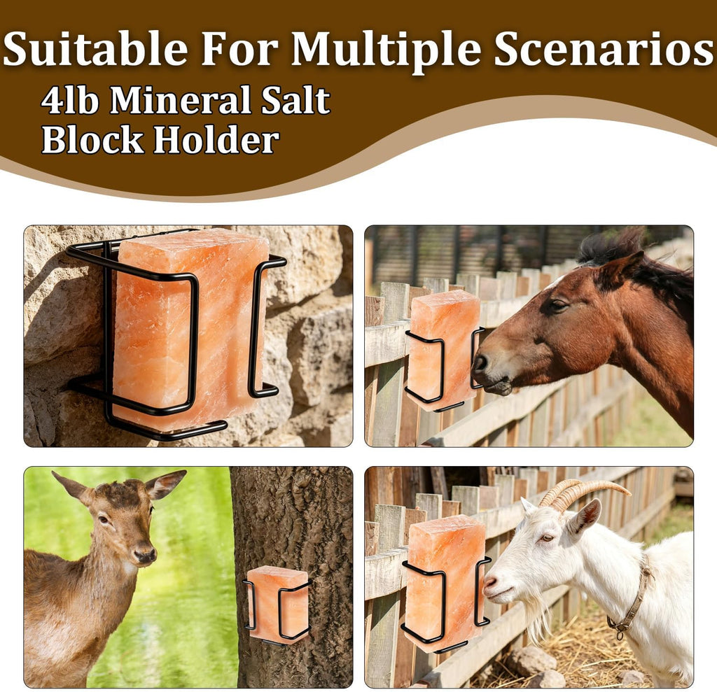 Salt Block Holder for Deer, Horses & Goats, Mineral Block Holder