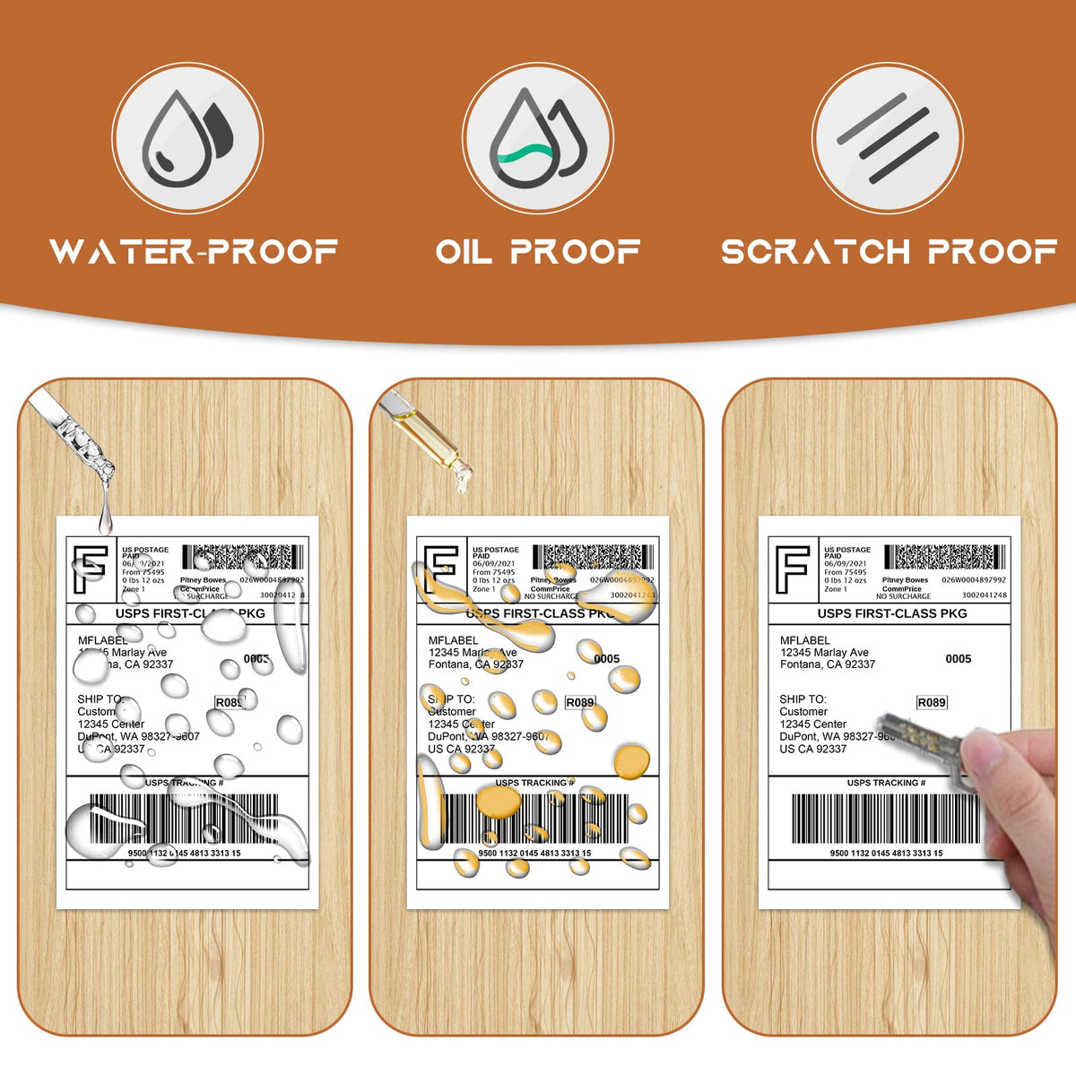4x6 Direct Thermal Shipping Labels - 4 Rolls, 220 Labels/Roll, Perforated Postage Paper with Alignment Hole