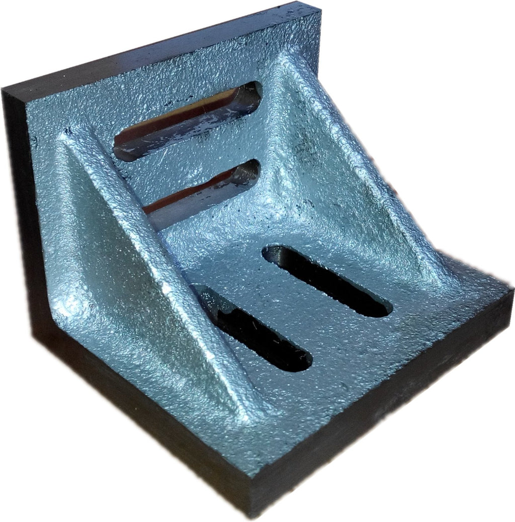 HHIP 3402-0300 3" x 2-1/2" x 2" Slotted Angle Plate, Webbed Silver