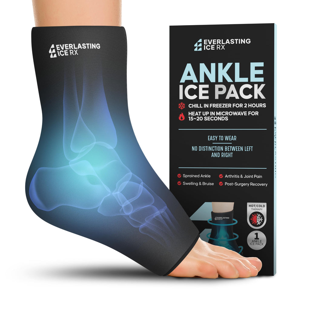 Ankle Ice Pack Wrap, Reusable Gel Cold Compression for Plantar Fasciitis