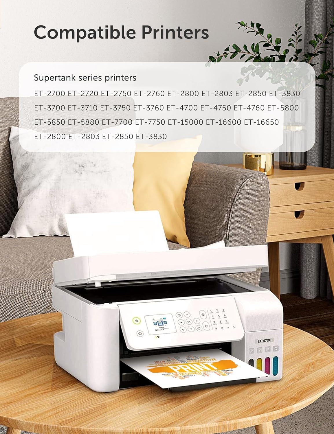 Sublimation Ink Refilled Bottles Compatible for ET2800 ET2903 ET4800 ET2988 ET-2400 ET2980 ET3850 ET4950 ET-2803