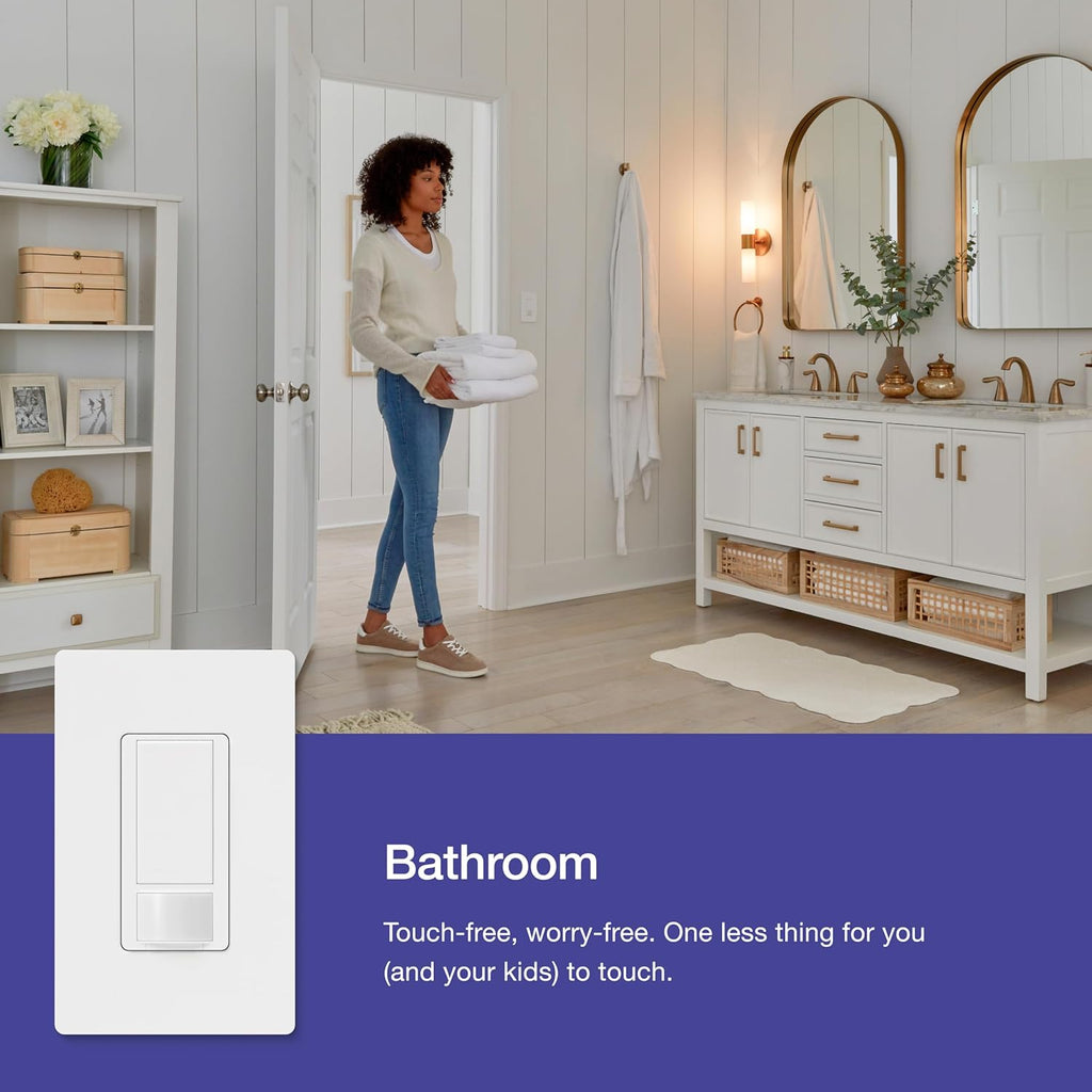 Lutron Motion Sensor Light Switch, 5 Amp 3-Way, for Lighting and Fans