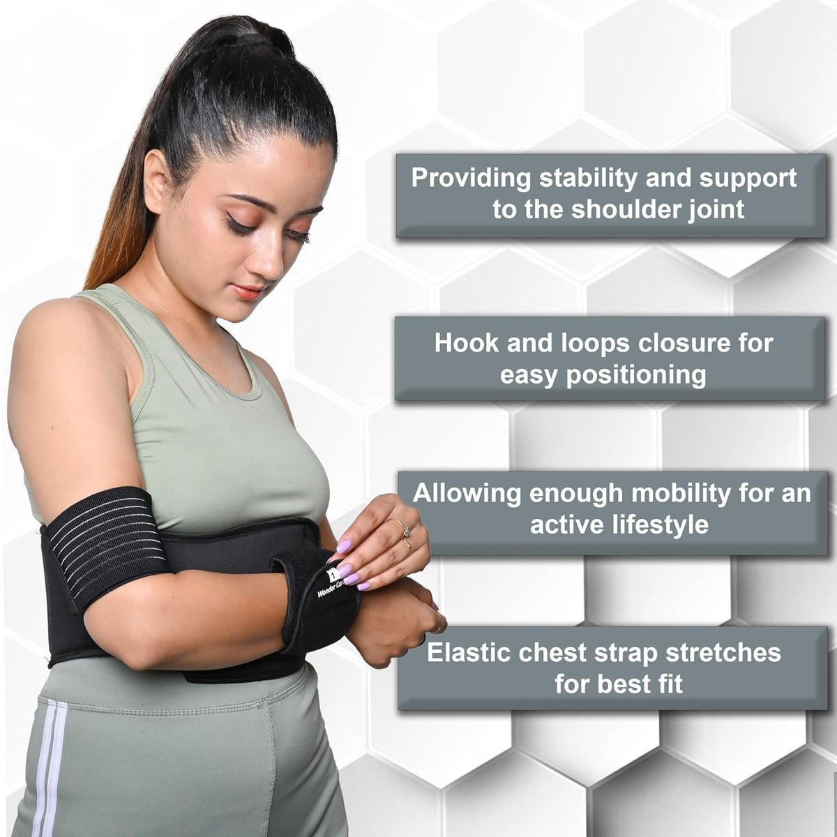 WC -Shoulder Immobilizer Arm Sling Elastic Brace for Clavicle Collar Bone Dislocation Subluxation Shoulder stabilizer