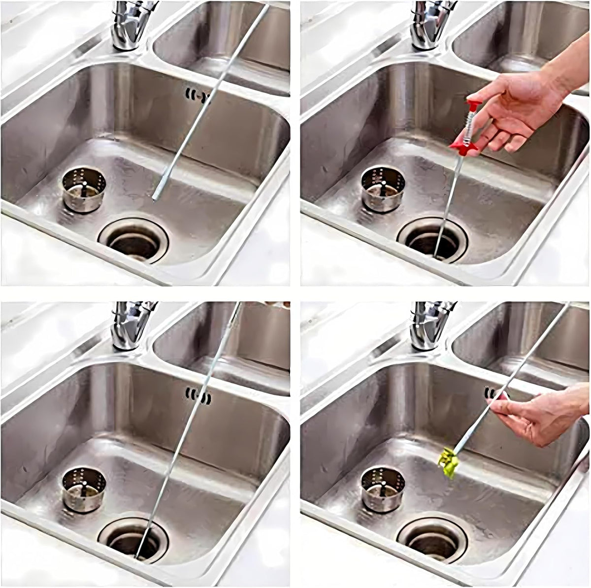 Drain Snake, Drain Clog Remover - Gutter Cleaning Tools Drain Cleaner for Toilet Sewer Shower Kitchen Bathroom Tub