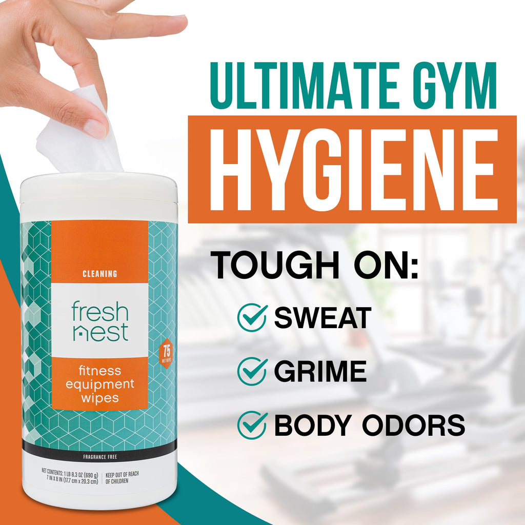 Fitness Equipment Wipes - Cleaning Wipes - 75 Count