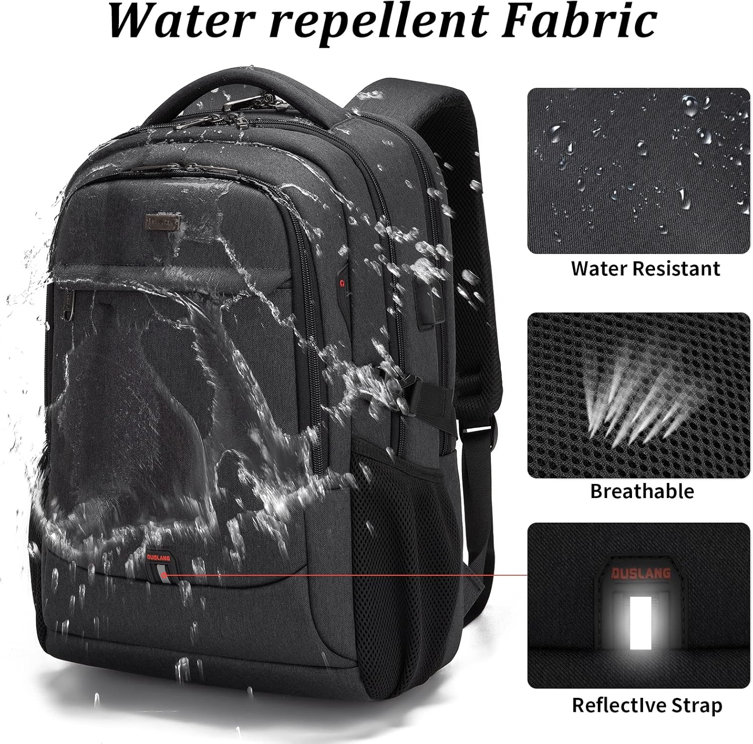 17 Inch Laptop Backpack for Travel Water Resistant College Backpack for Men/Women Laptop Bag with USB Charging