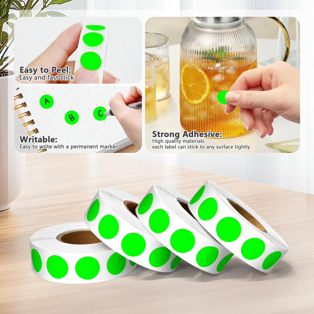 1/2 Inch Round Color Coding Dots, 10000 Round Stickers Dot Stickers