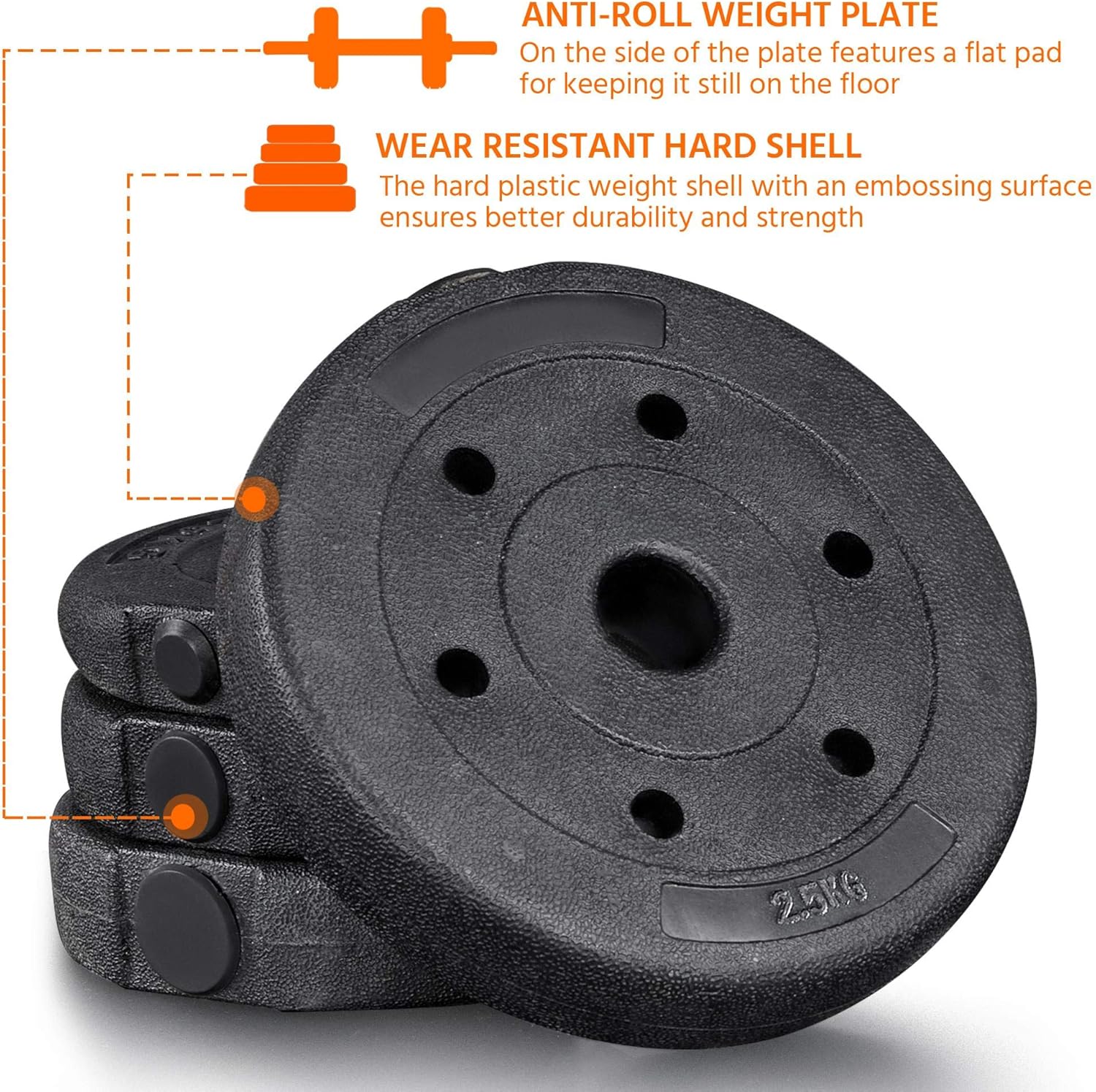 Adjustable Dumbbell Sets Free Weights for Women Men Beginner Dumbbells Changeable Home Gym Apartment Exercise &