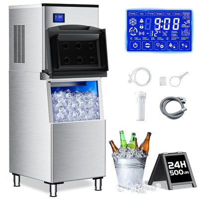 Commercial Ice Maker 500LB/24H Industrial Ice Machine