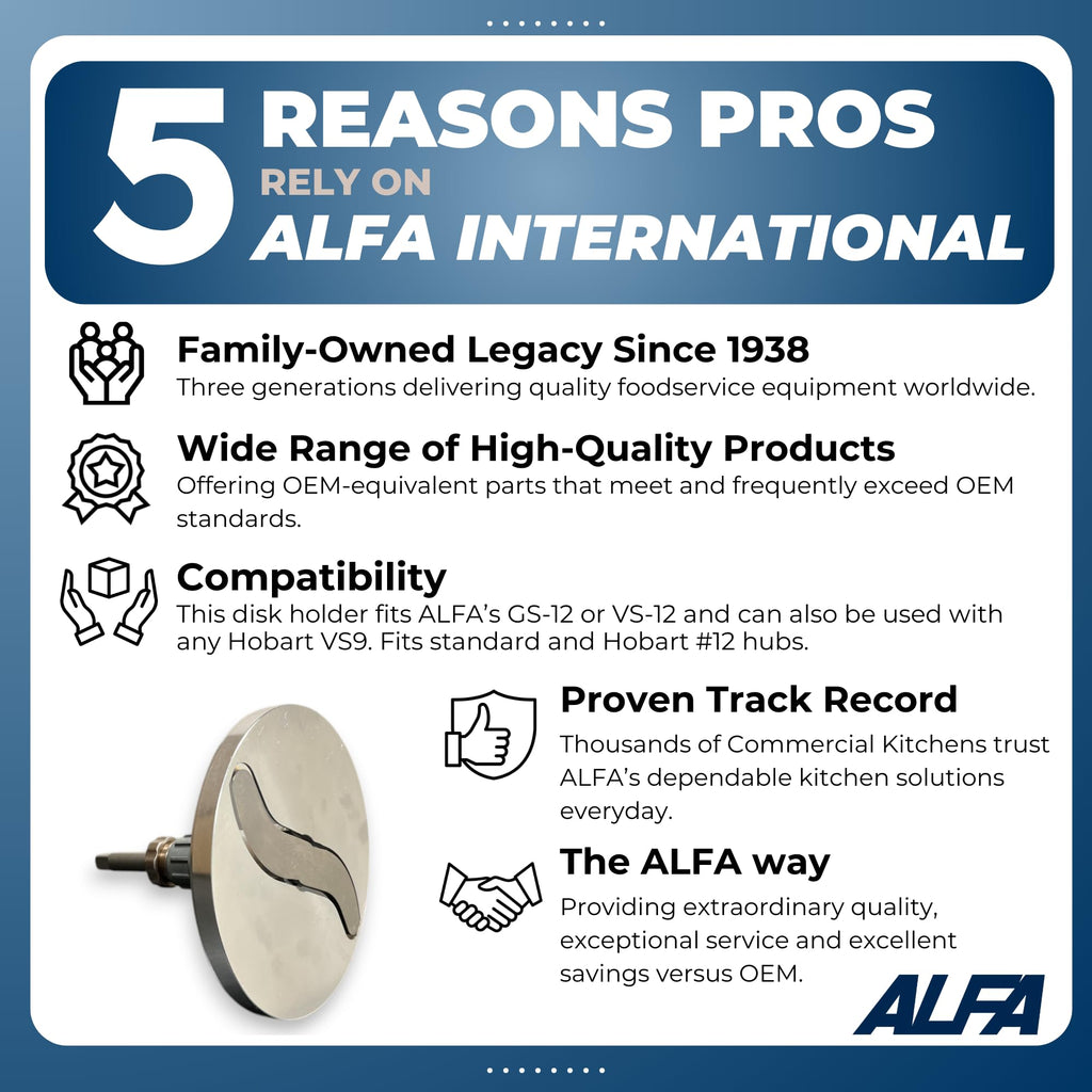 ALFA VS-12KDS S Knife Holder Assembly for Commercial Vegetable Slicers | Direct Replacement for Alfa GS-12, VS-12, or Hobart VS9