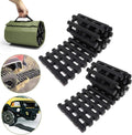 2PC Traction Tracks Mats TPR 31.5" L Tire Recovery Track Pad Roll Car Vehicle Tyre Traction Boards Tire Ladder Track