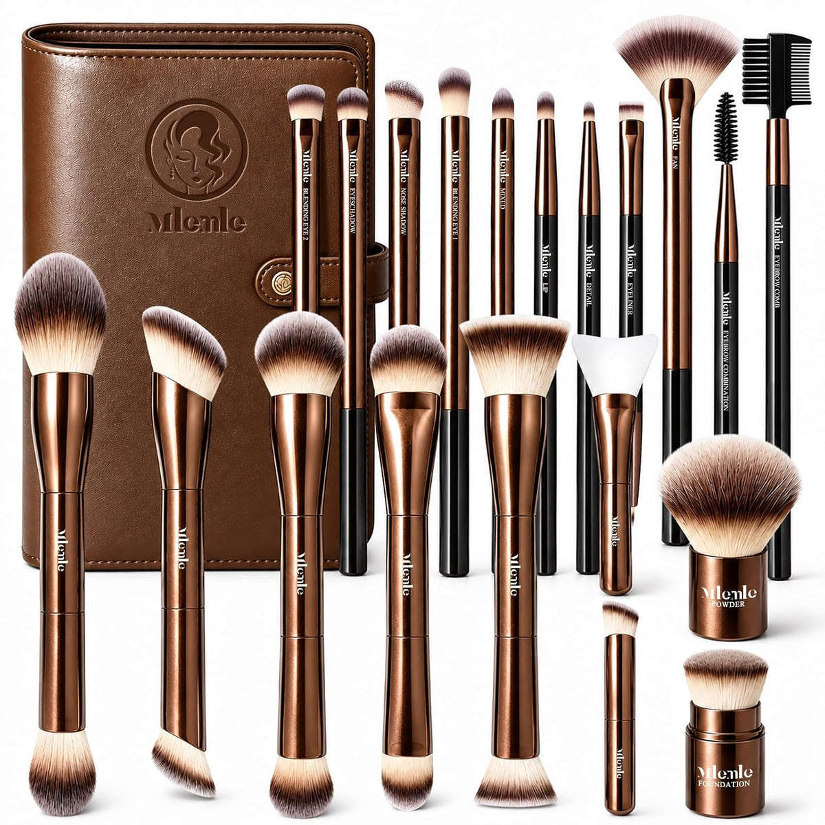 20-Piece Professional Makeup Brushes Set with Storage Case