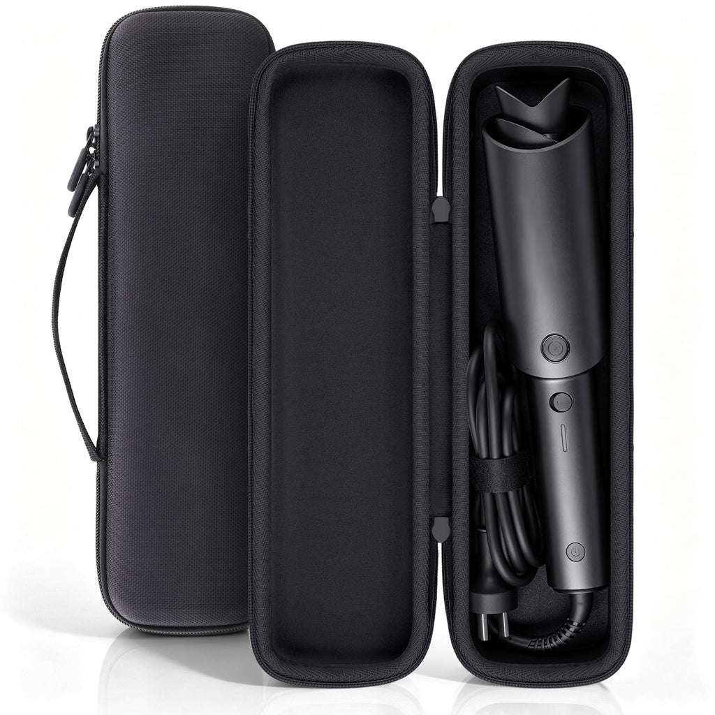 for TYMO CURLPRO Automatic Rotating Curling Iron Hard Travel Case, Black