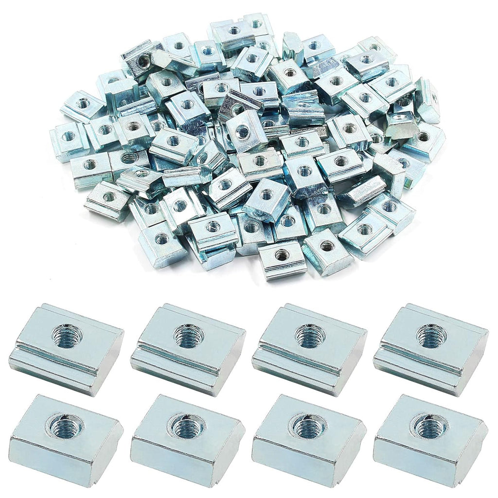 Sliding T Nuts 20 Series M3, 100Pcs, 6mm T-Slot