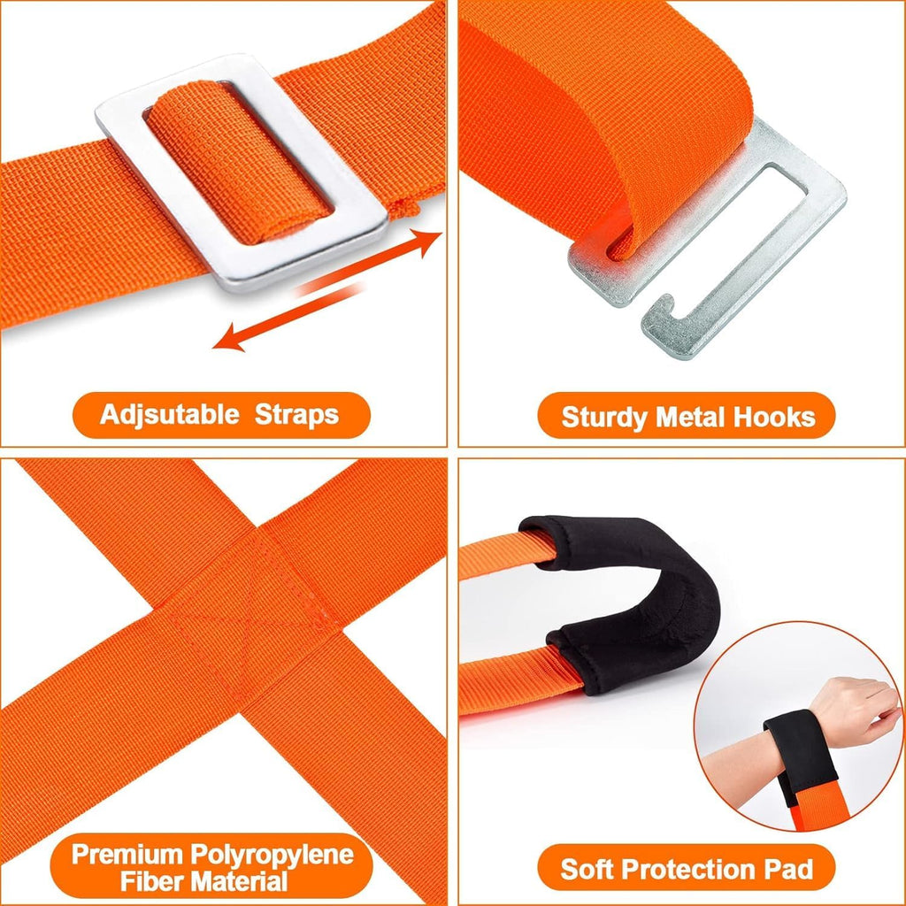 Lift and Move Furniture, Appliances, Supports pcs up to 800 lb. Moving Strap Set, 2 Harnesses and 2 Classic Length