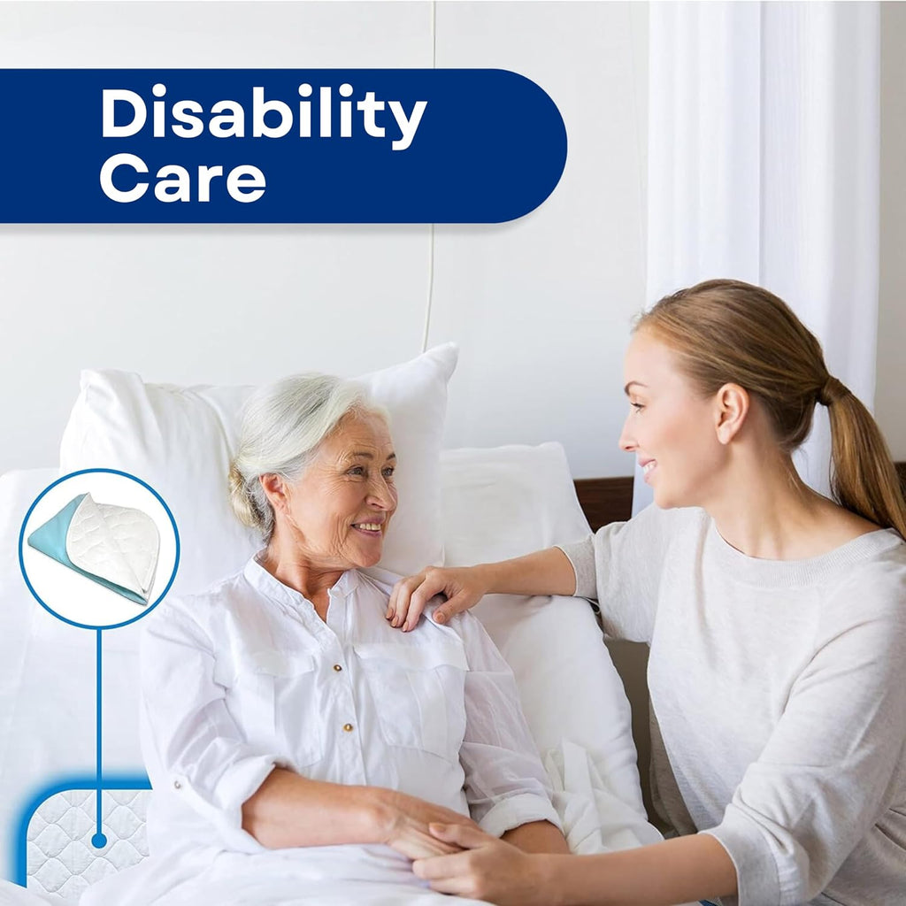 Ultra Soft 4-Layer Washable and Reusable Incontinence Bed Pad, 24"x36"