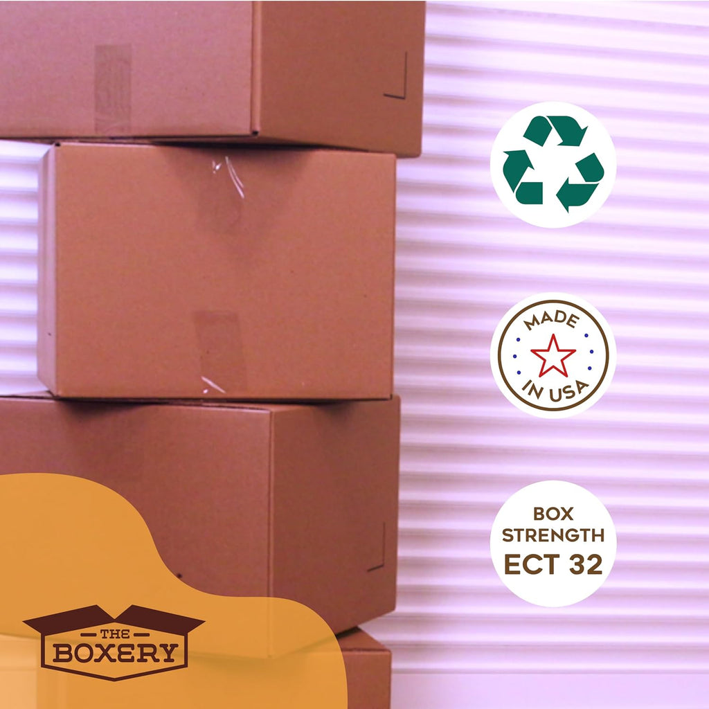 12"x12"x12" Corrugated Cardboard Boxes 25-Pack | Durable ECT 32 Corrugated Shipping Boxes for Mailing, Packing