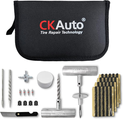 36 pcs Universal Tire Repair Kit with Plugs Heavy Duty Professional