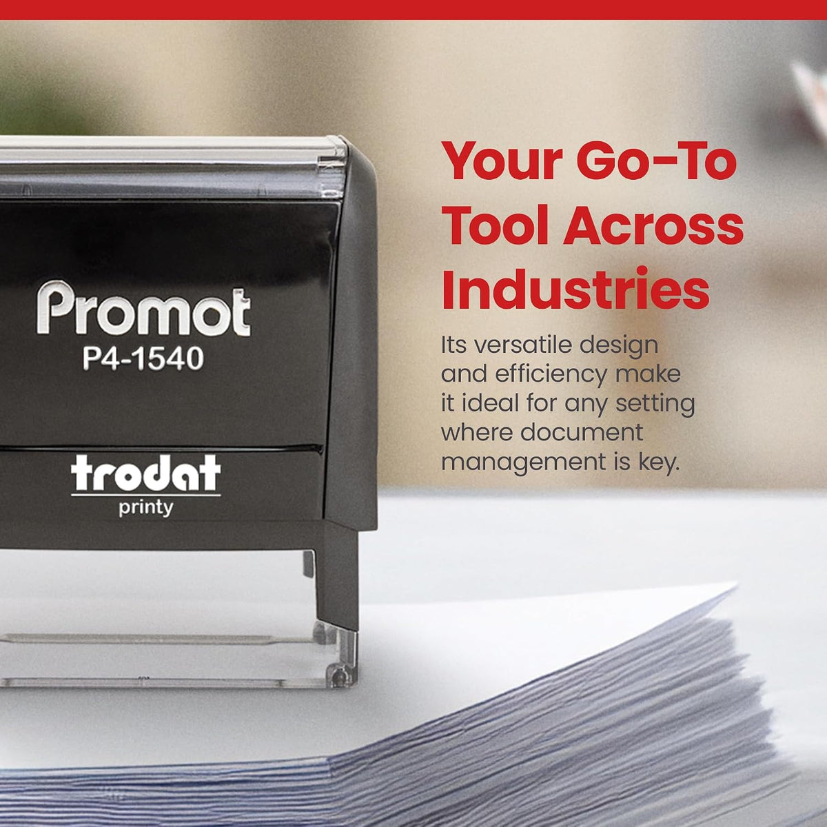 Packing List Enclosed - Self-Inking Rubber Stamp - Red Ink