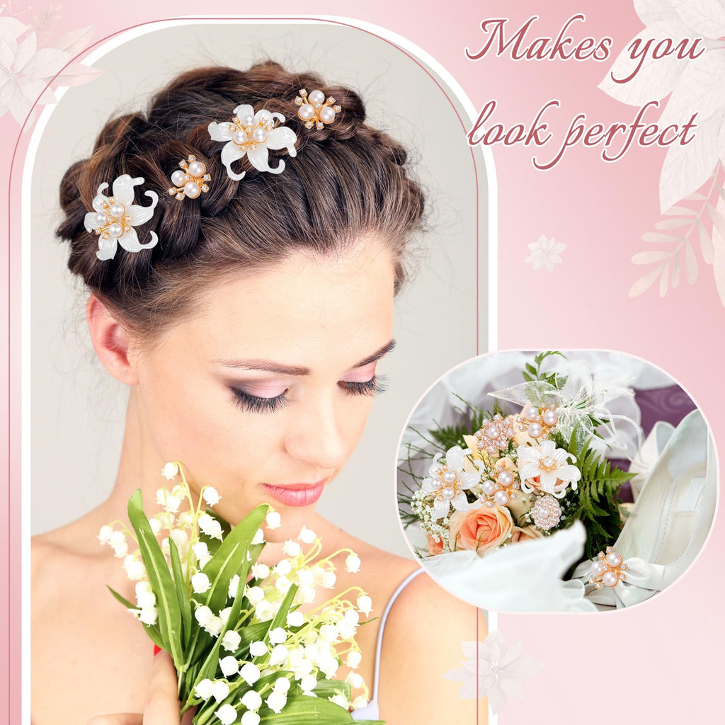 140 Pcs Rhinestone Buttons Flower Embellishments, Butterfly, White