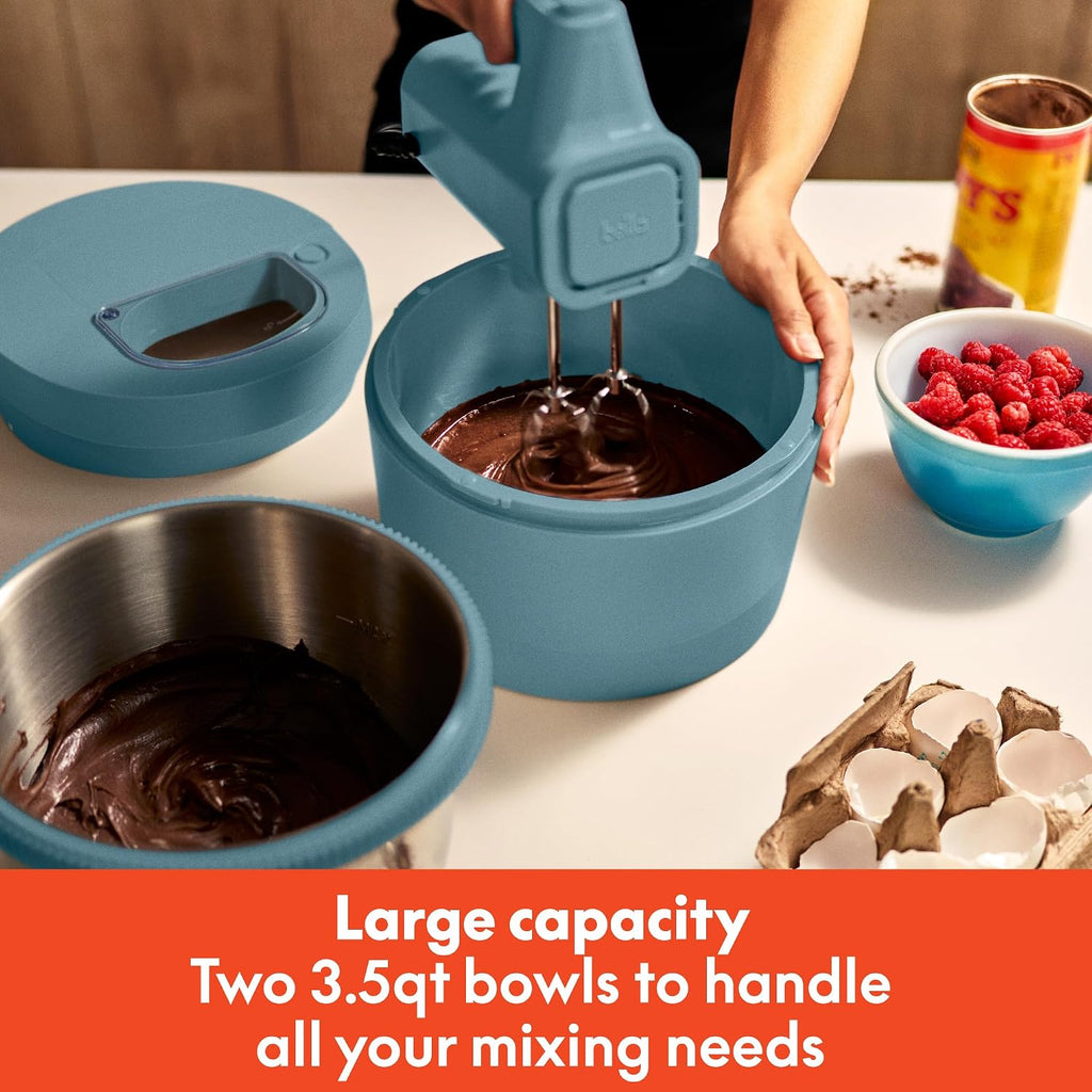 3.5 Qt Hand & Stand Mixer, 2 in 1 Electric Mixer with Bowl, Surf