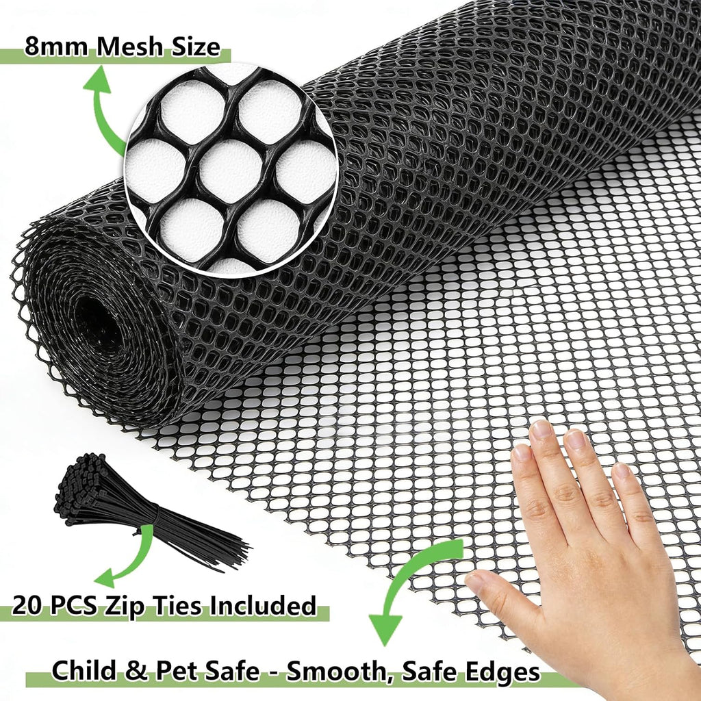 15.7" x10' Plastic Mesh Fence Roll,Heavy Duty Chicken Wire