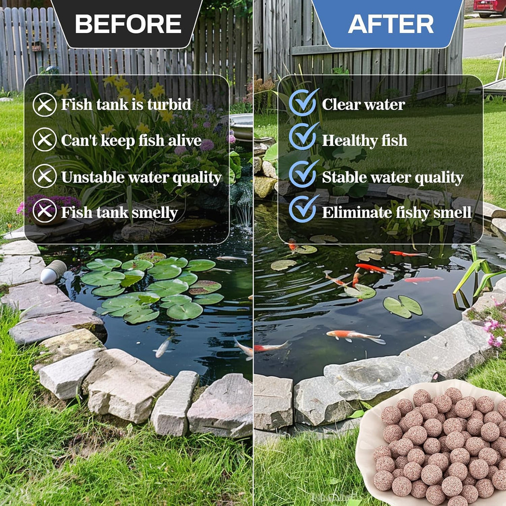 15oz Ceramic Bio Balls - Aquarium Fish Tank Filter Media for Sump Pond | Nano-Tech Bio-Spheres Filter Biomedia Balls