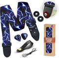 Guitar Strap For Acoustic, Electric and Bass Guitars, Adjustable Padded Leather Ends Guitar Straps For Men and Women