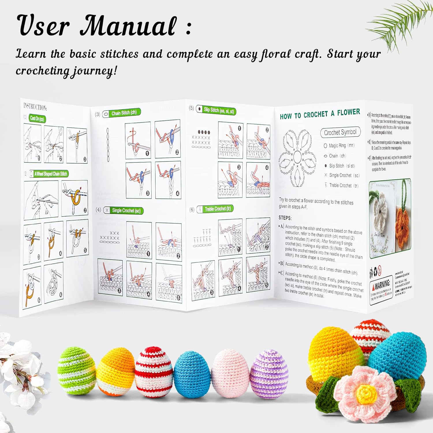 113 Piece Crochet Kit with Yarn Set– 1600 Yards Assorted Yarn for Knitting and Crochet, 73PCS Crochet Accessories Set