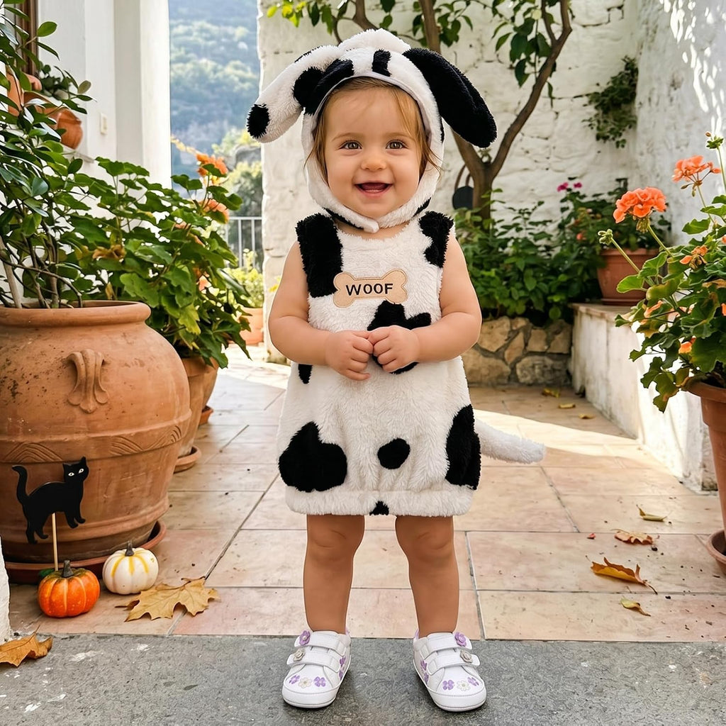 Dalmatian Costume Baby First Halloween Costumes | Newborn Baby Boy Girl Dalmation Costume Cute Spotted Puppy Dog