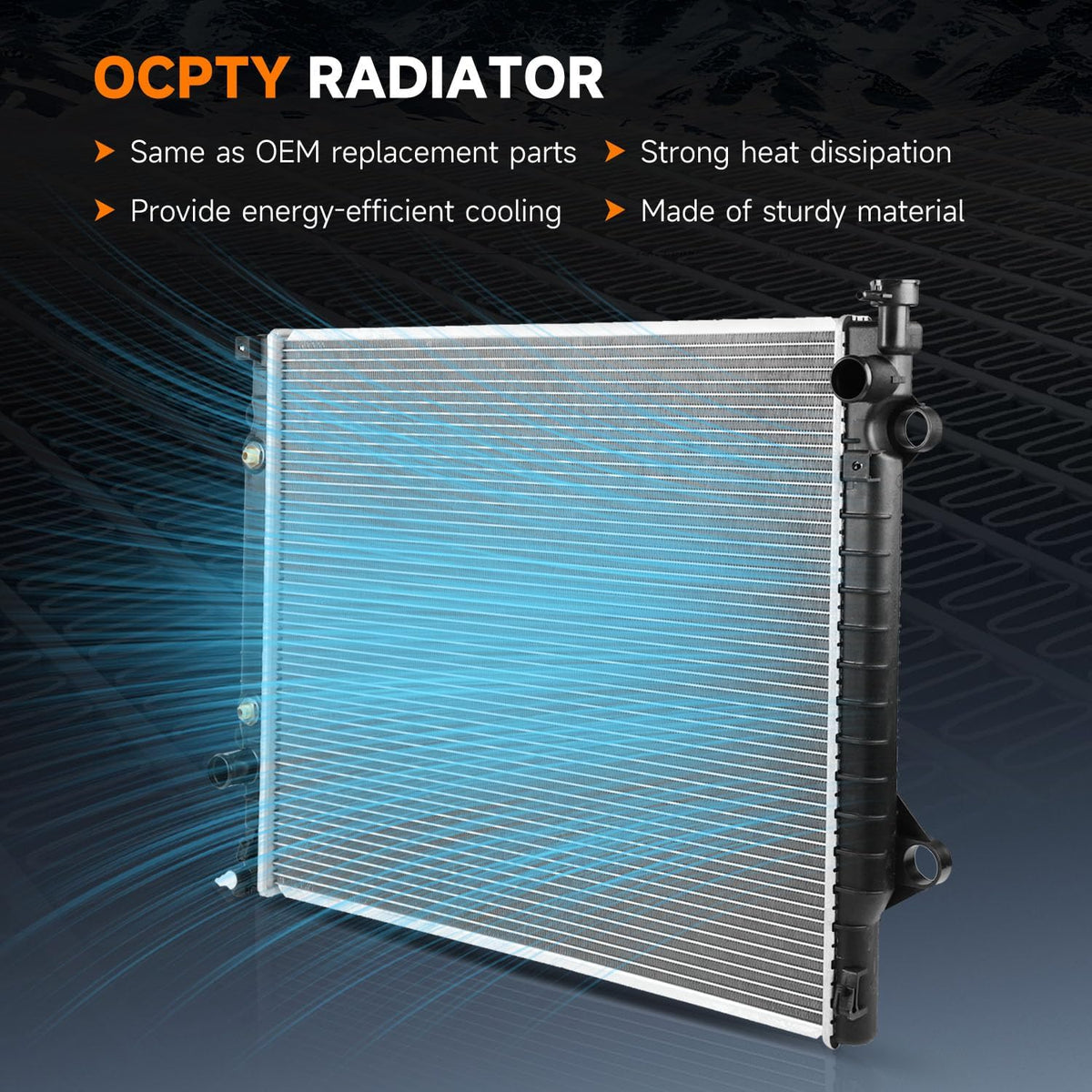 OCPTY 2802 Engine Coolant Radiator Compatible with 2005-2015 Toyota Tacoma