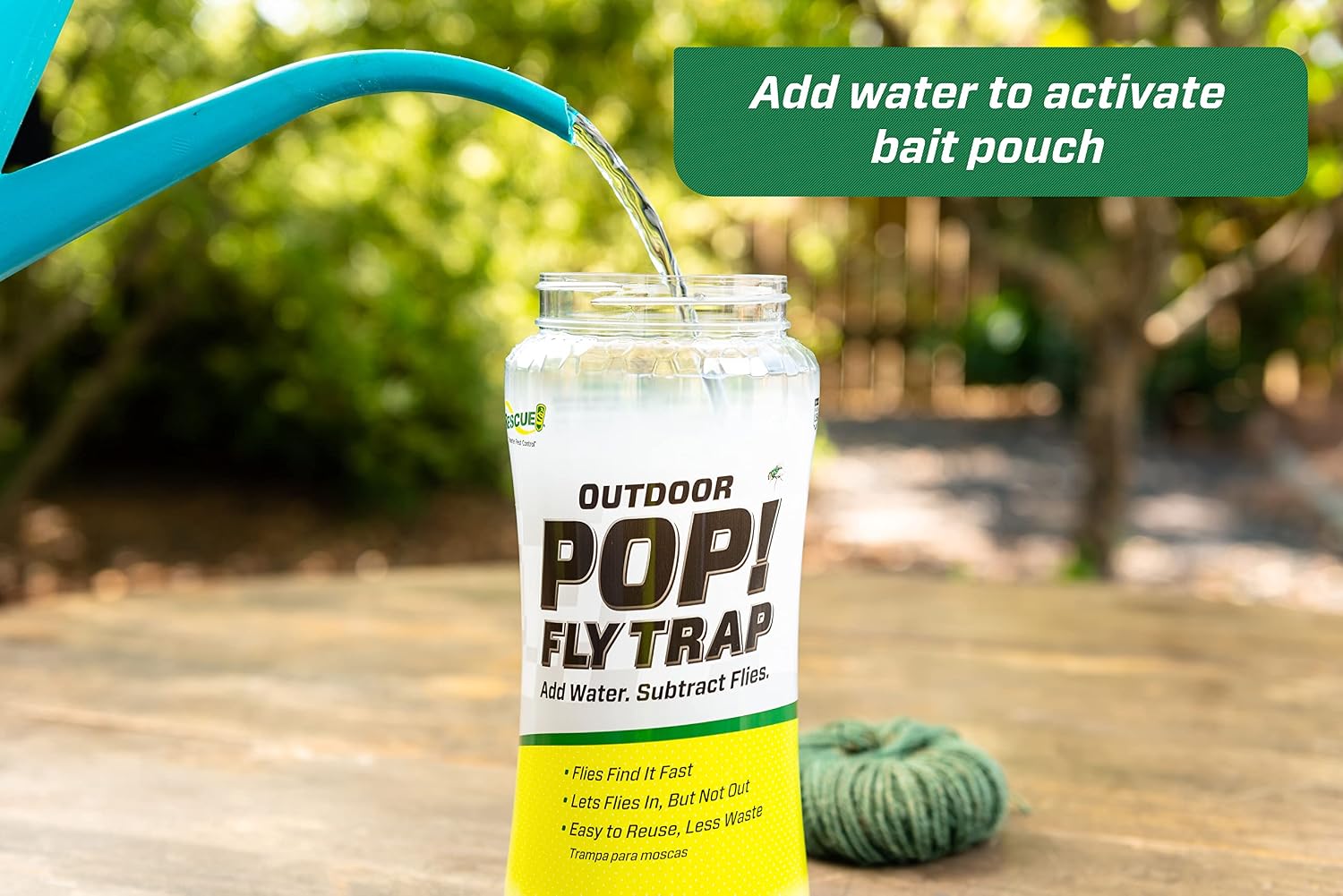 POP! Fly Trap – Large Reusable Fly Trap for Outdoor Use - 3 Pack
