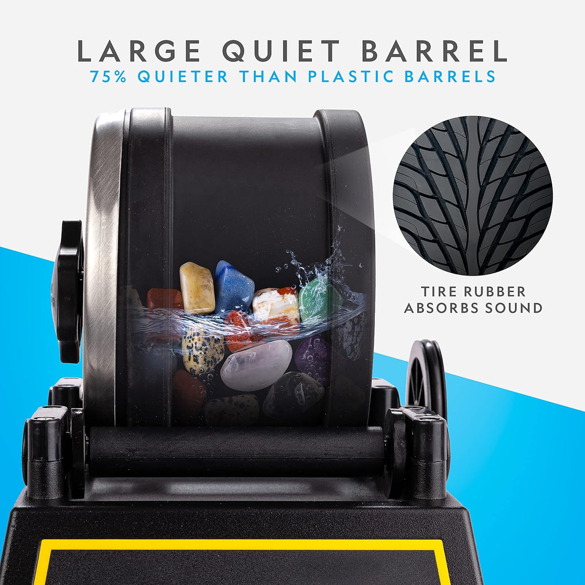 NATIONAL GEOGRAPHIC Professional Rock Tumbler Kit - Complete Rock Tumbler for Adults & Kids with Durable 2 Lb.