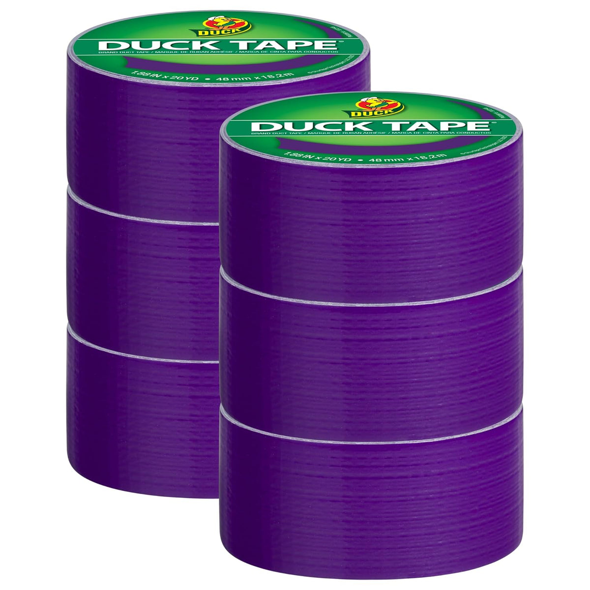 Tape Brand Color Duct Tape, 1.88 in x 20 Yds, Purple Project Pack